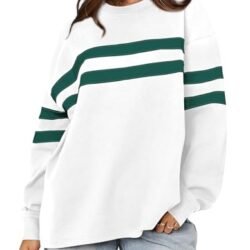 Casual Oversized Women's Striped Sweatshirt for Fall 2024