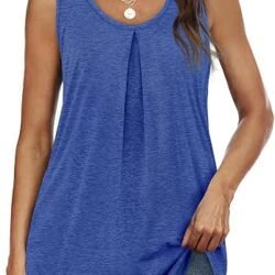 Sleeveless Tops for Women Dressy Loose Fit Tops V-Neck Summer Outfits Fashion Clothes