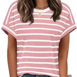 Womens Tops Short Sleeve Shirts Summer Outfits 2026 Spring Dressy Casual Clothes Clothing